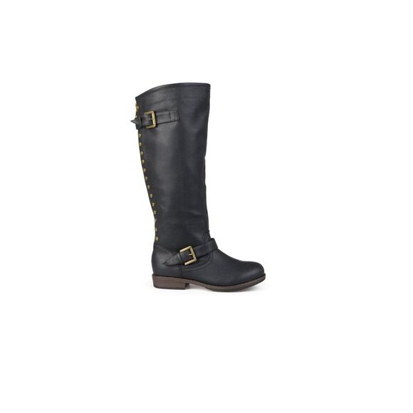 WHITE MOUNTAIN Womens Black Compassion Pointed Toe Block Heel Slouch Boot 5 M - Picture 1 of 4